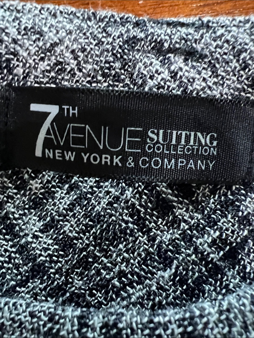 7th Avenue Gray Plaid Wide-Leg Work Pants Size 4P - Picture 10 of 12